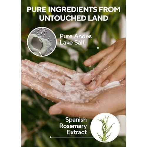 AROMATICA Rosemary Salt Scrub Shampoo - Hair Loss Korean Scalp Detox Shampoo with Rosemary Scalp Oil | Scalp Exfoliator with Salt Scrub for Oily Scalp | Sulfate Free, Silicone Free (10.5 oz / 300g)