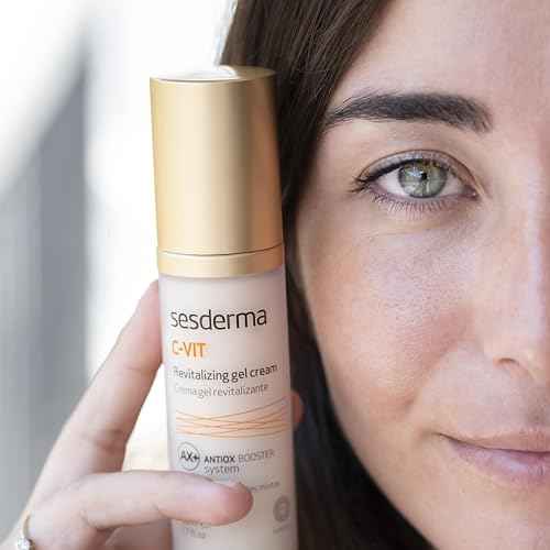 Sesderma C-VIT Revitalizing Gel Cream, Powerful Antioxidant Gel Cream Infused with Vitamin C & Hyaluronic Acid for Youthful, Vibrant Skin, 1.7 fl oz
