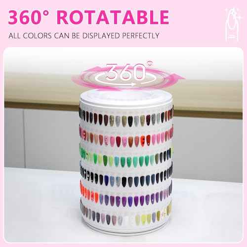 Nail Polish Display Book 300 Colors, Professional Nail Color Display Show Nails Sample Book (CS300)