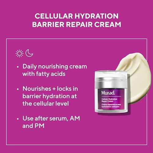 Murad Cellular Hydration Barrier Repair Cream ? Face Moisturizer with Bilberry, Omega Fatty Acids, and Soothing Allantoin for Dry Flaky Skin, Restoring Bounce, Smoothness and Radiance ? 1.7 Fl Oz