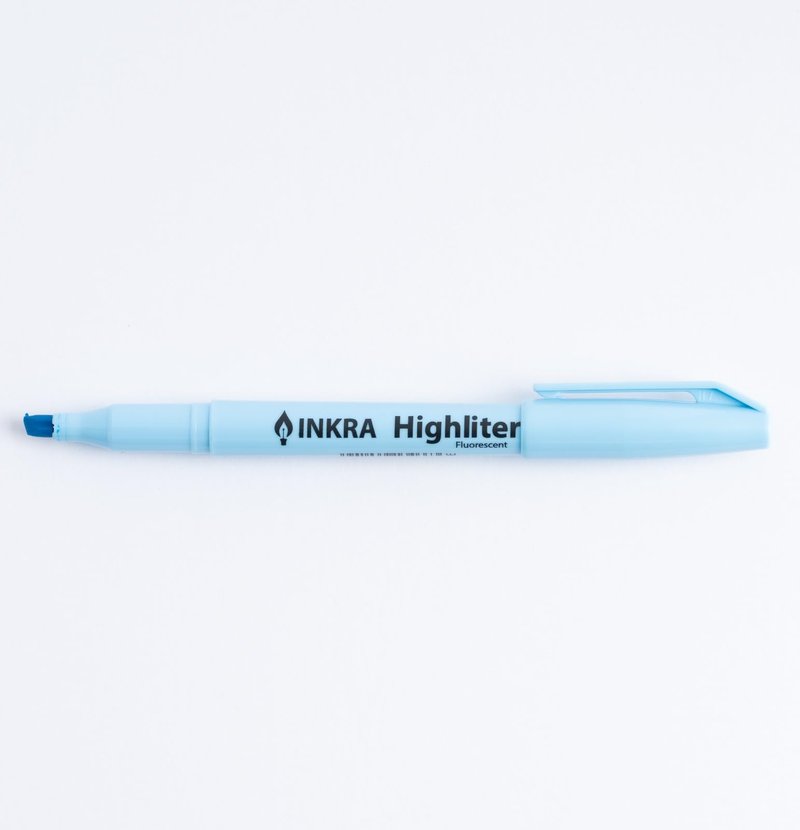 inkra Liner Highlighters with Chisel Tip for Broad and Fine Lines (BLUE)