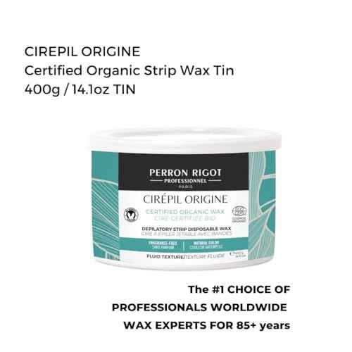 Cirepil - Origine - 400g / 14.11 oz Wax Tin - COSMOS Certified Organic Wax - Free of Colorants, Fragrance, Petrochemicals and Minerals - Thin Gel Texture - Perfect for Large Areas - Strips Needed