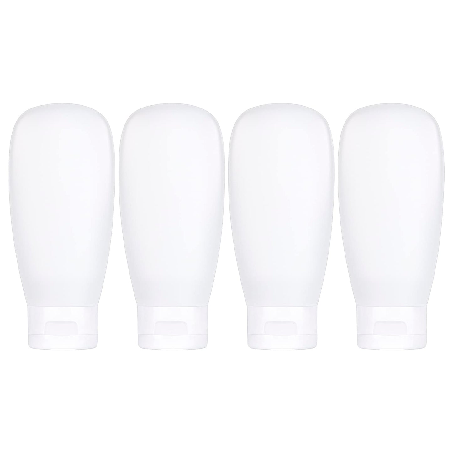 TSA Approved Travel Bottles Set for Toiletries Travel Size Containers Kit 4 Pack Portable Leak Proof Refillable Squeeze Cosmetic Airplane Essential Shampoo Hair Conditioner Body Lotion Bath Shower Gel