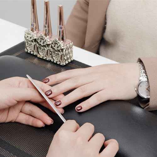 TANG SONG 15.7" 1PC Sponge Manicure Hand Rest Pillow Nail Stand Hand Holder Nail Table Manicure Armrest Cushion (Black)