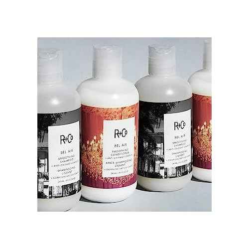 R+Co Bel Air Smoothing Shampoo and Conditioner Set (8.5 Oz) + R+Co Bonus Deluxe Sample (.5 Oz) | Body + Shine + Smoothing for All Hair Types | Vegan + Cruelty-Free |