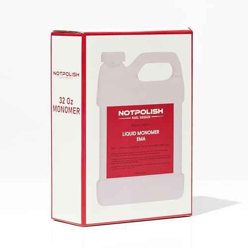 Notpolish Liquid Monomer for Acrylic Nails ? Professional Monomer Acrylic Nail Liquid, Low Odor, No MMA ? No Discoloration, EMA-Based Formula ? Manicure and Pedicure Supplies, Made in USA, 32 oz