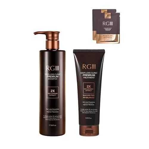 RGIII RG3 PREMIUM SHAMPOO AND TREATMENT SET 2X RED GINSENG HAIR LOSS PREVENTION