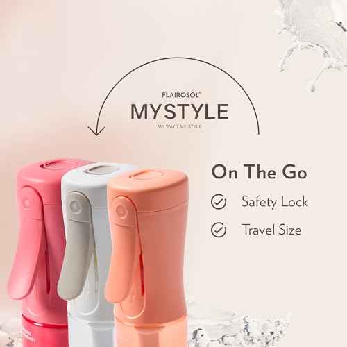 FLAIROSOL MyStyle, Spray Bottle for Hair- 3 Pack Small Travel Spray Bottle, Ultra Fine Continuous Water Mist for Face, Hairstyling, Salon, Cleaning, Beauty, Toners, Hydration & Makeup, 3.04oz / 90ml