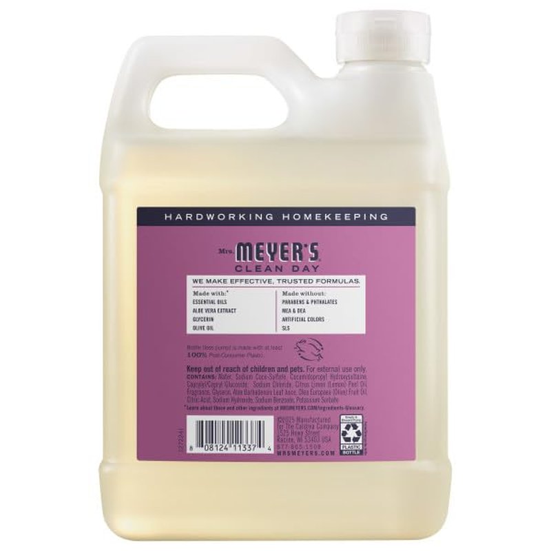 Mrs. Meyer's Clean Day Liquid Hand Soap - Plumberry Scent Variety Pack | 12.5 Fl Oz x 2 + 33 Fl Oz Refill