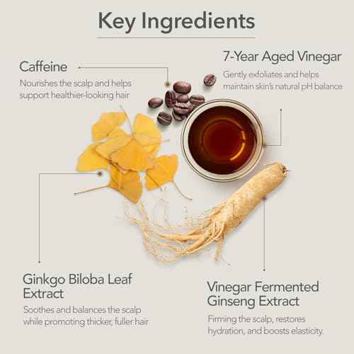 107 Clarifying Shampoo - Purifying Shampoo for Build Up, Dirt, Oil, Itchy, Dry Scalp ? Fermented Vinegar & Ginseng for Refreshed & Revitalized Scalp - Paraben, Phthalate and Sulfate Free (12.84oz)