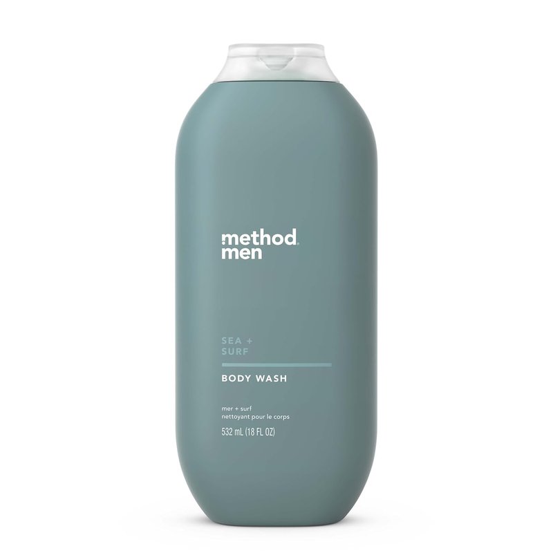 Method Men Body Wash - Sea and Surf Scent | Paraben-Free, Quick-Lathering Cleanser, 18 oz