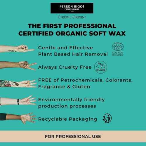 Cirepil - Origine - 400g / 14.11 oz Wax Tin - COSMOS Certified Organic Wax - Free of Colorants, Fragrance, Petrochemicals and Minerals - Thin Gel Texture - Perfect for Large Areas - Strips Needed