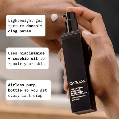 Cardon Anti-Aging Face Moisturizer, Korean Skincare Hydro Boost Gel, Ultra Light Face Cream to Even Skin Tone Overnight, Healing Cactus Extract, Reduce Wrinkles, Repair Acne Scars (2 CT)