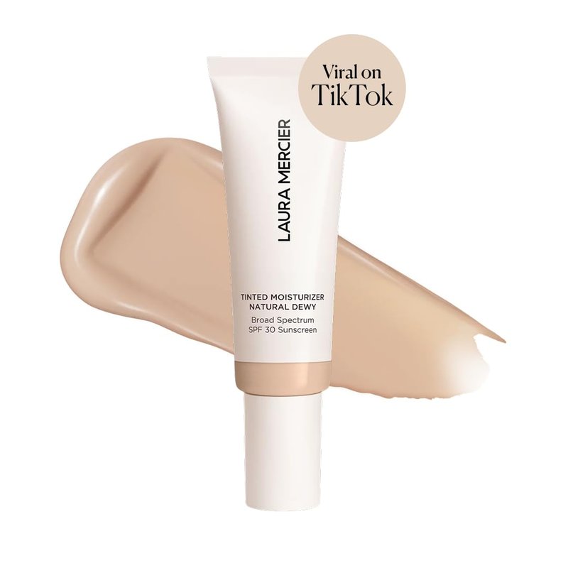 Laura Mercier Tinted Moisturizer - Natural Dewy SPF 30 | 24HR Hydration, Buildable Coverage, Improve Skin Tone