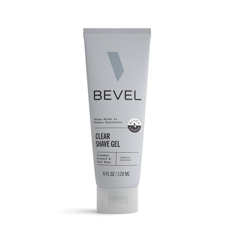 Bevel Essentials Clear Shave Gel for Men, Clear Shave Gel for Precise Detailing and Edging with Aloe Vera and Cucumber Extract to Soothe Skin and Prevent Razor Bumps, 4 Fl Oz