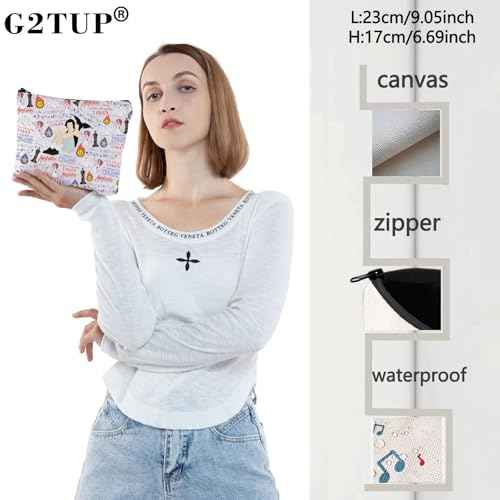 G2TUP Singer Album Cosmetic Makeup Bag Gray Music Fans Gift Singer Album Lyrics Zipper Pouch Bag Singer Concert Tour Merch (Wish You Were MG)