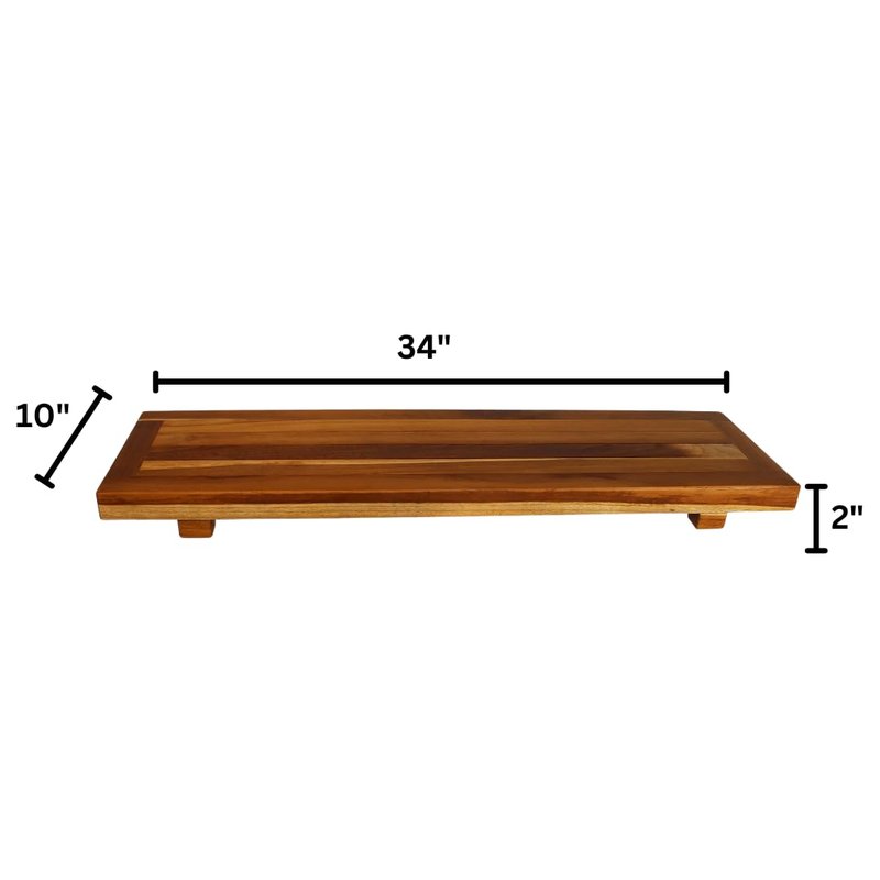 EcoDecors, 34 inch, Bath Tray for Tub, Bath Tub Tray Wood, Bathtub Table, Caddy for Bathtub in Natural Teak