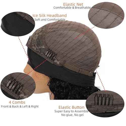 Headband Wig Human Hair Body Wave Headband Wigs for Black Women human hair glueless Wear and Go Glueless Wig 100% Brazilian Virgin Human Hair Headband wig 150% Density (20inch)