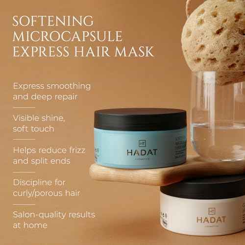 HADAT Softening Microcapsule Express Hair Mask ? Professional Smoothing Hair Treatment ? Salon Lamination ? Deep Repair ? Anti-Frizz ? Moisturizing ? Curly Frizzy Damaged Hair, 9.47 Fl Oz