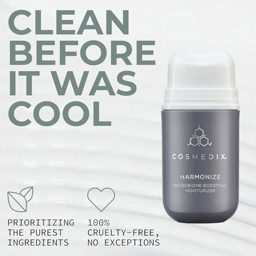 COSMEDIX Harmonize Microbiome Boosting Moisturizer - Ultra-Light Prebiotic Facial Skin Care Products for Softer, Smoother & Vibrant-Looking Skin - Face Lotion for All Skin Types