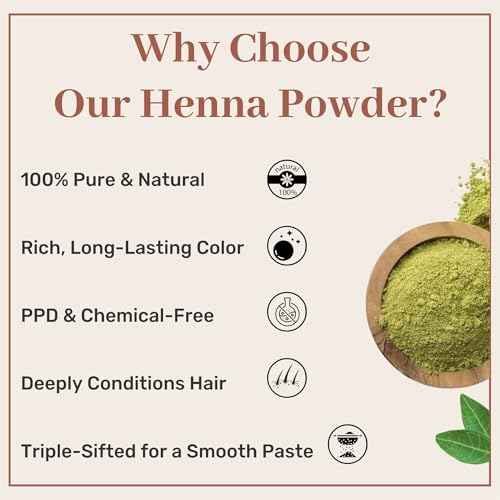 SAMYAM Pure Henna Powder - 1 Kg (2.2 lb) | Natural Hair Color, Triple Sifted Rajasthani Henna, PPD Free
