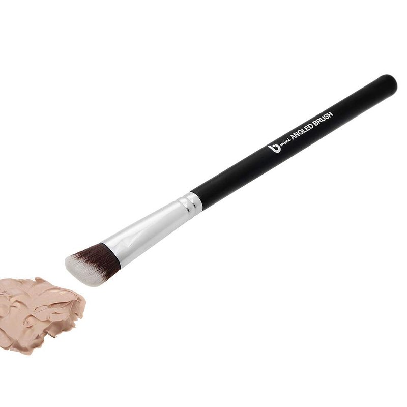 Angled Eyeshadow Blending Makeup Brush – Small Mini Angle Kabuki, Synthetic Eye Shadow Blender Brushes for Eyelid, Brow Bone, Crease, Cheek Highlighter, Setting Liquid Cream Mineral Powder Cosmetics