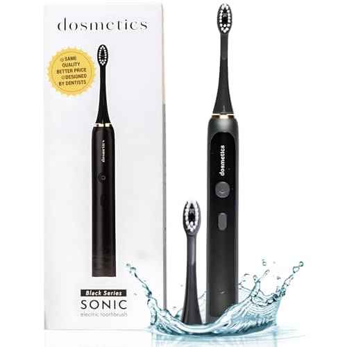 Electric Toothbrush for Adults, Sonic Toothbrush with Replaceable Heads and 15 Brushing Modes, Rechargeable Waterproof Toothbrushes for Plaque Removal with Charging Base and Travel Cap