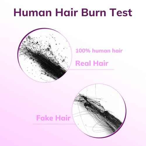 IDN BEAUTY Clip in Hair Extensions Real Human Hair Kinky Straight 120g Natural Black Double-layer Lace Clip In for Black Women Soft Breathable Lace Invisible Seamlessly Blending 7pcs 20 Inch