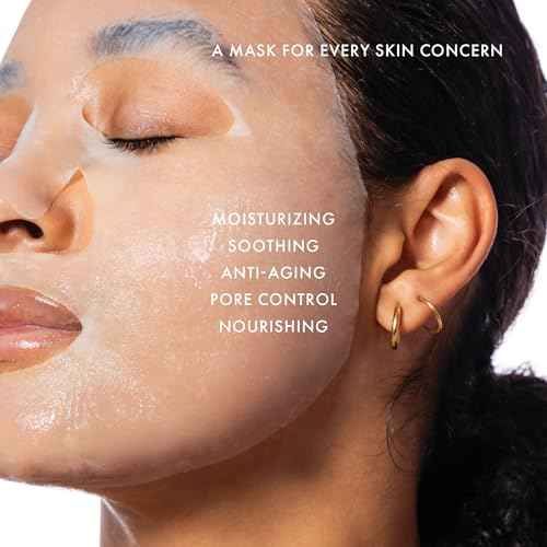 ESW Beauty Most Loved Face Masks - 5-Pack Skincare Set - Hydrating, Soothing & Calming - Includes Strawberries & Cream, Deep Detox, The Pink Dream, Vanilla Oat & Green Reset