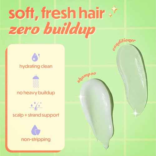 The Hair Toss Men & Women Shampoo And Conditioner Set 13.5floz/7floz - White Lily & Lemongrass - Formulated 4.5pH Moisturizing Paraben and Sulfate Free Shampoo and Conditioner Set, Hair Care Sets