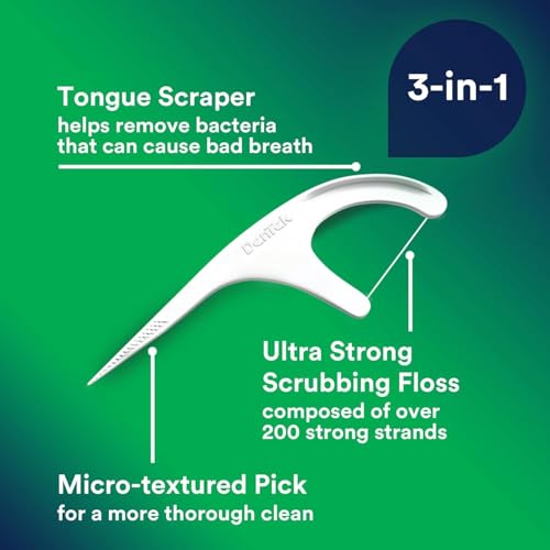 DenTek Triple Clean Advanced Clean Floss Picks 90 Count (Pack of 12)