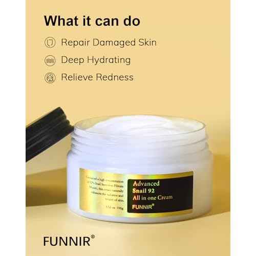 Snail Mucin Moisturizer 92%, Lightweight Moisturing Cream, 100g, Youthful and Radiant Formula, Repair Face Cream for All Skin Types, Skincare Products