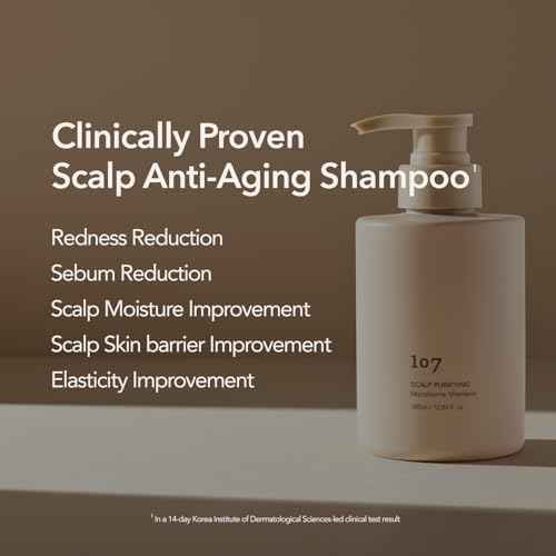 107 Clarifying Shampoo - Purifying Shampoo for Build Up, Dirt, Oil, Itchy, Dry Scalp ? Fermented Vinegar & Ginseng for Refreshed & Revitalized Scalp - Paraben, Phthalate and Sulfate Free (12.84oz)