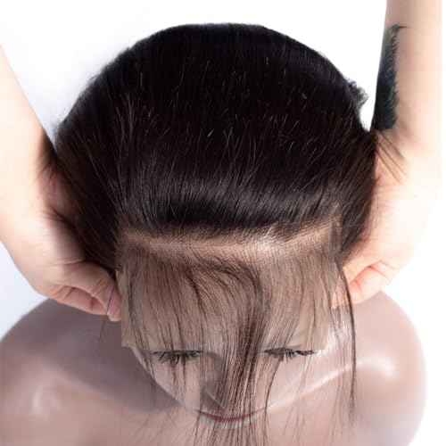 13x6 Lcae Frontal Human Hair Pre Plucked Transparent with Baby Hair Free Part 100% Virgin Human Hair 150% Density Ture Size(13x6 Frontal, 20 Inch)