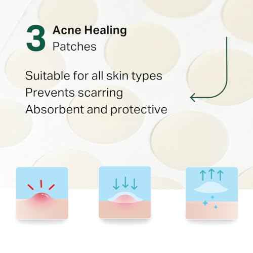 Y¡¯OUR Essential 3-Step Acne Kit: Purifying Cleanser, Anti-Acne Serum & Healing Patches; Pimple Clearing, Pore Minimizing Skincare Routine. Made in USA. Suitable for All Skin Types. Holiday Gift Bundle