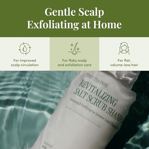 CURLYSHYLL Revitalizing Salt Scrub Shampoo | Exfoliating & Clarifying Scalp Treatment | Dual Salt Formula | Scalp Care for Thinning Hair | 300ml