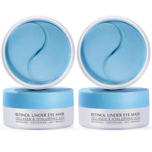 Enaskin Naturals Under Eye Patches for Dark Circles: 60 Pairs Retinol Collagen Eye Gels Mask - Reduce Wrinkles Puffy & Bags - Skin Treatment Pads - Anti Aging Moisturizer For Women (Blue 2 Pack)