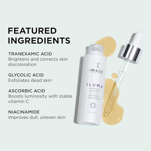IMAGE Skincare, ILUMA Intense Facial Illuminator, Instantly Visible Brightening Serum and Face Corrector with Vitamin C, 1 fl oz