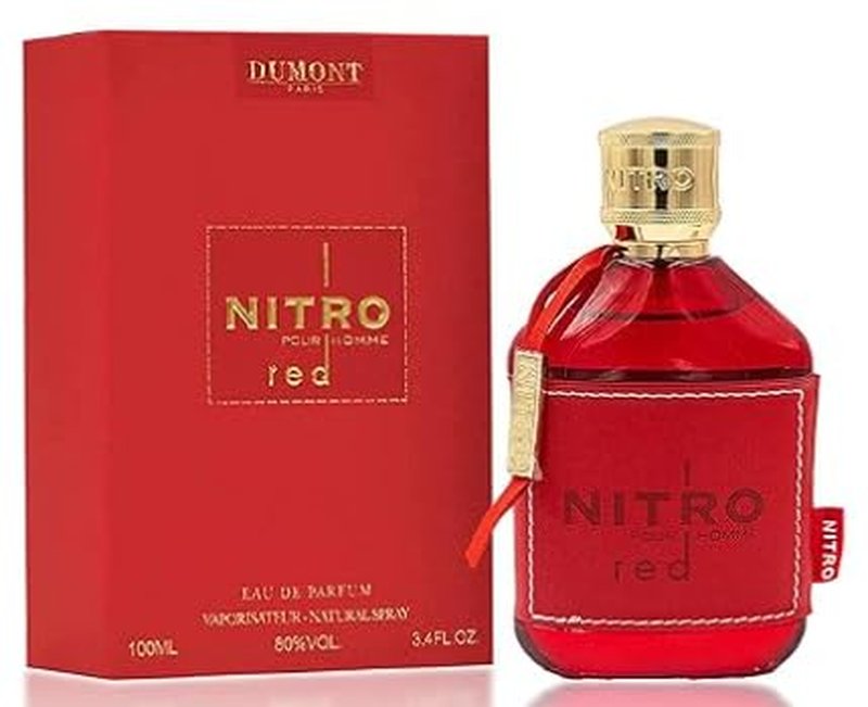 NITRO RED - Eau De Parfum for Men - Luxurious Woody & Floral Fragrance - Long-Lasting 3.4 Ounces