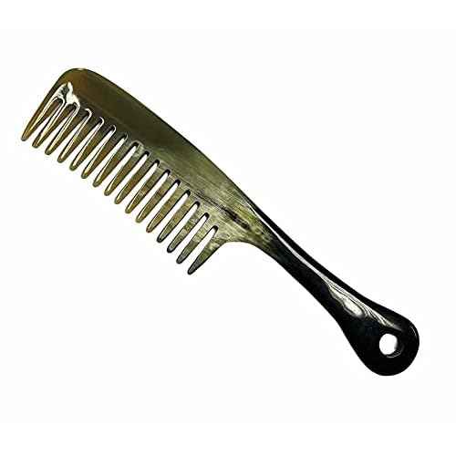Premium Handmade 100% Oxhorn Anti-static Wide Tooth Detangling & Styling Comb for Women & Men