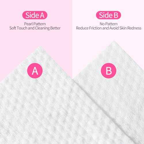 Disposable Face Towels, Plant-Based Biodegradable Viscose, Lint-Free Dual Texture, Ultra Soft, For Sensitive Skin, 50 Count