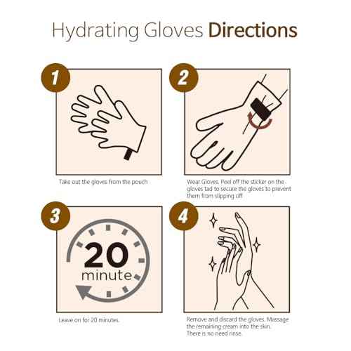 Epielle Hydrating Hand Mask 6 Pairs, Deep Moisturizing Gloves for Dry, Cracked Hands, Self Care Gifts for Women, Spa Kit, Stocking Stuffers, Thanksgiving Essentials