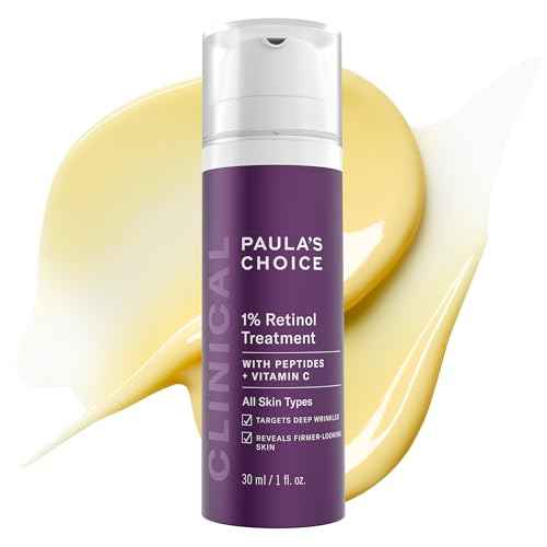 Paula's Choice CLINICAL 1% Retinol Face Moisturizer Treatment with Peptides, Vitamin C & Licorice Extract, Firming Face Cream, Anti-Aging & Wrinkles, Fragrance Free