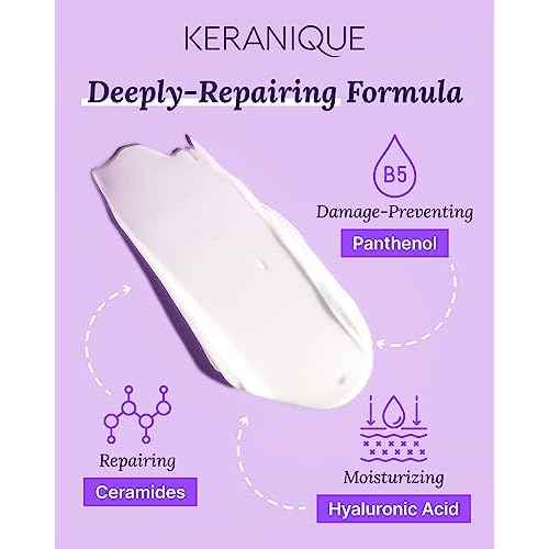 Keranique Hair Mask - Deep Repair and Intense Hydration for Damaged, Dry, Fine Hair with Keratin Protein