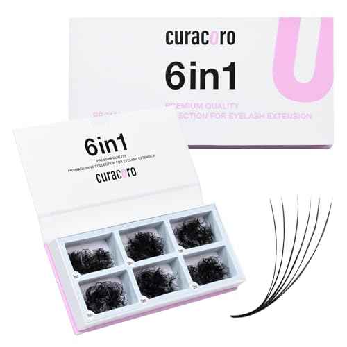 Curacoro Promade Mix 1500 Fans - Handmade Volume Eyelashes, Multi Selections From 5D To 12D, C CC D Curl, Thickness 0.03~0.1 mm, 9-18mm Length, Long Lasting & Easy Application (10D-0.03 CC, 9-14mm)