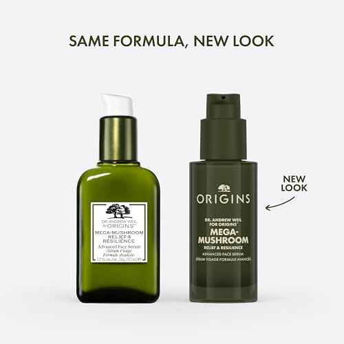 Origins Mega-Mushroom Advanced Face Serum | Reduces Visible Redness & Strengthens Skin's Barrier | With Reishi Mushroom, 1.7 Fl Oz