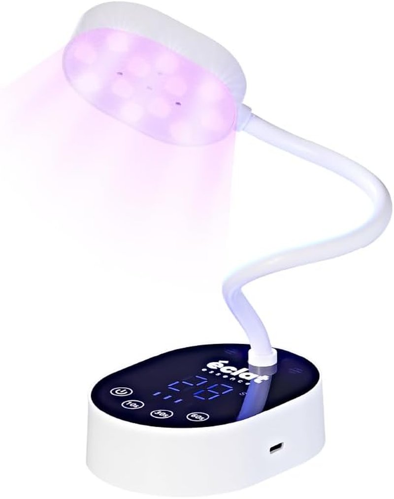 Rechargeable LED Mini UV Nail Lamp - 36W Cordless Gel Polish Dryer with 4 Timers & Auto Sensor | Portable Gooseneck Design for Home Manicure & Pedicure