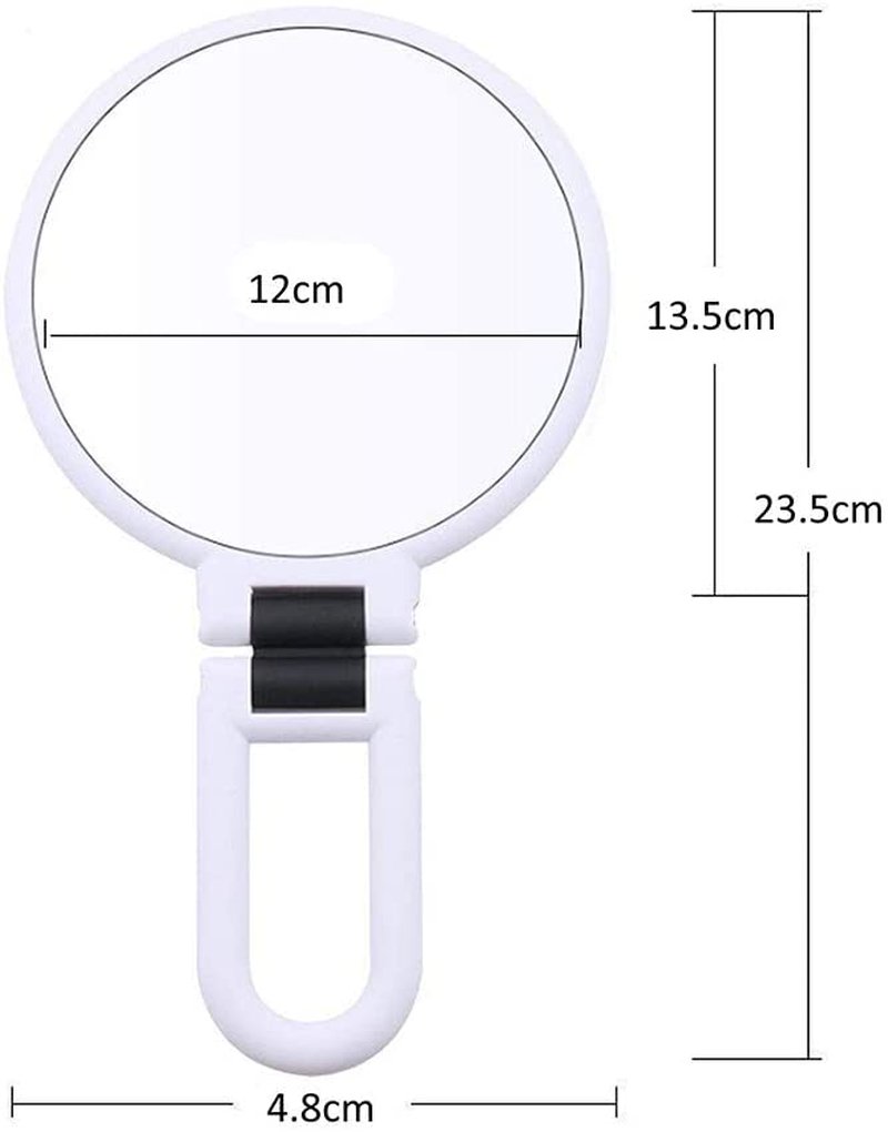 15x Magnifying Handheld Makeup Mirror - Travel Folding Double-Sided Design | Compact & Lightweight