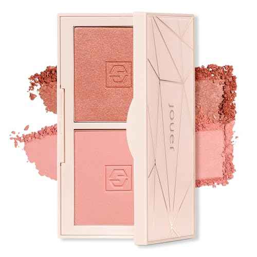 Jouer Blush Bouquet Duo Deluxe Mini 2 Shade Blush Palette High Pigment Powder Natural Flush Beauty Cosmetics Vitamin E Talc-Free Paraben, Gluten & Cruelty Free