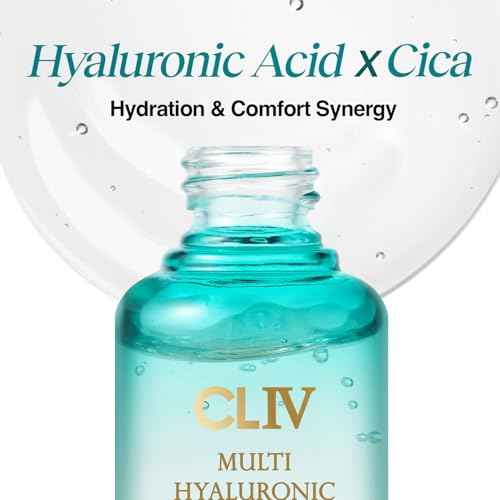 CLIV Multi Hyaluronic Hydrating Ampoule 30ml / 1.01 fl oz ? Korean Skincare Nourishing Serum with 85% Hyaluronic Acid, 8-Layer Hydration Technology, Ceramides & Panthenol for Deep Moisture Care